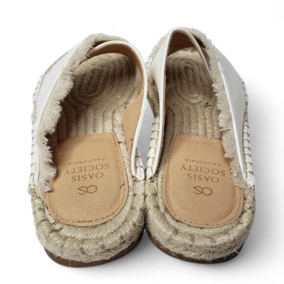 Oasis Society Espadrille Slide Sandals Women's Frilly Boho Cross Strap Resort 6 - Picture 7 of 9